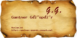 Gantner Gáspár névjegykártya